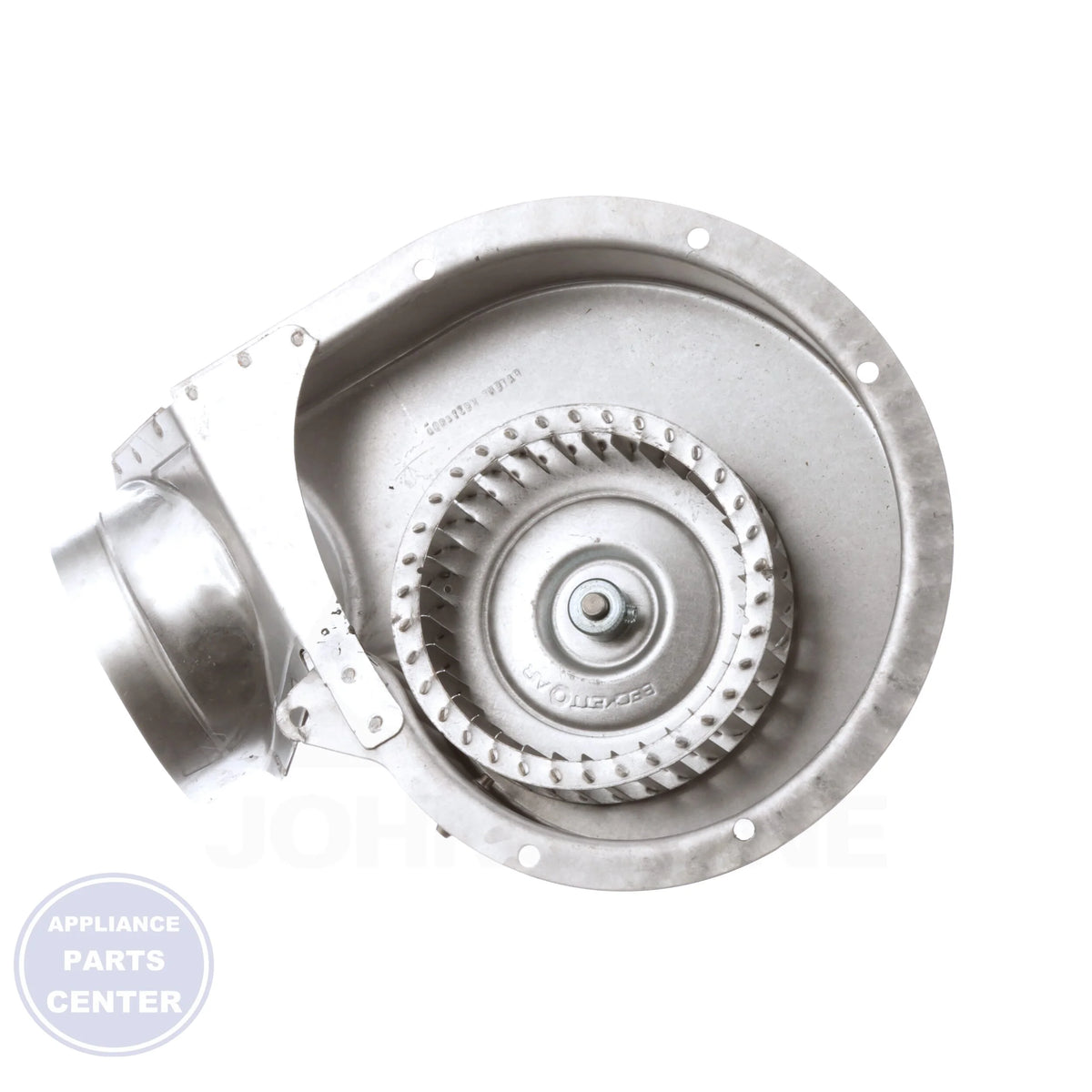 Draft Inducer Assembly 0131F00006S - Side view with 1/2 HP 115 Volts 1.40 F/L Amps 3000 RPM specs