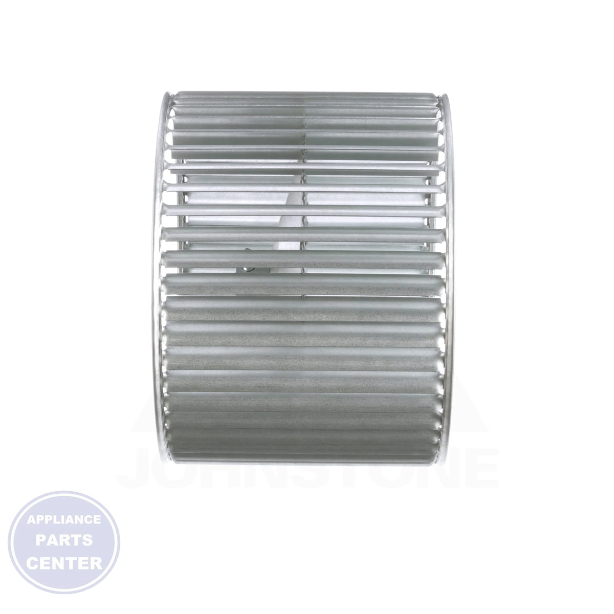 Double Inlet Replacement Blower Wheel 01332401 - Detailed view of convex center disc and 1/2" hub bore