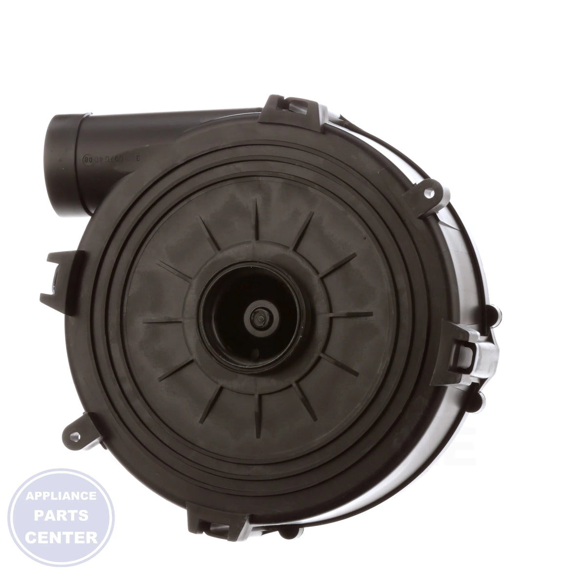 Draft Inducer Assembly 0171M00002S - Side view with 115 volts and 0.50 F/L Amps