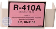 [Brand] R-410A Refrigerant ID Labels 10 Pack - Main view showing clear refrigerant identification for [specific models]