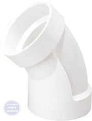 PVC 2 x 2 HxH 45 Elbow 05886 - Main view showing efficient drainage for PVC systems