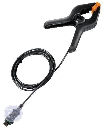 Testo Pipe Clamp 0613-5505 - Main view showing secure attachment for Testo Digital Manifolds
