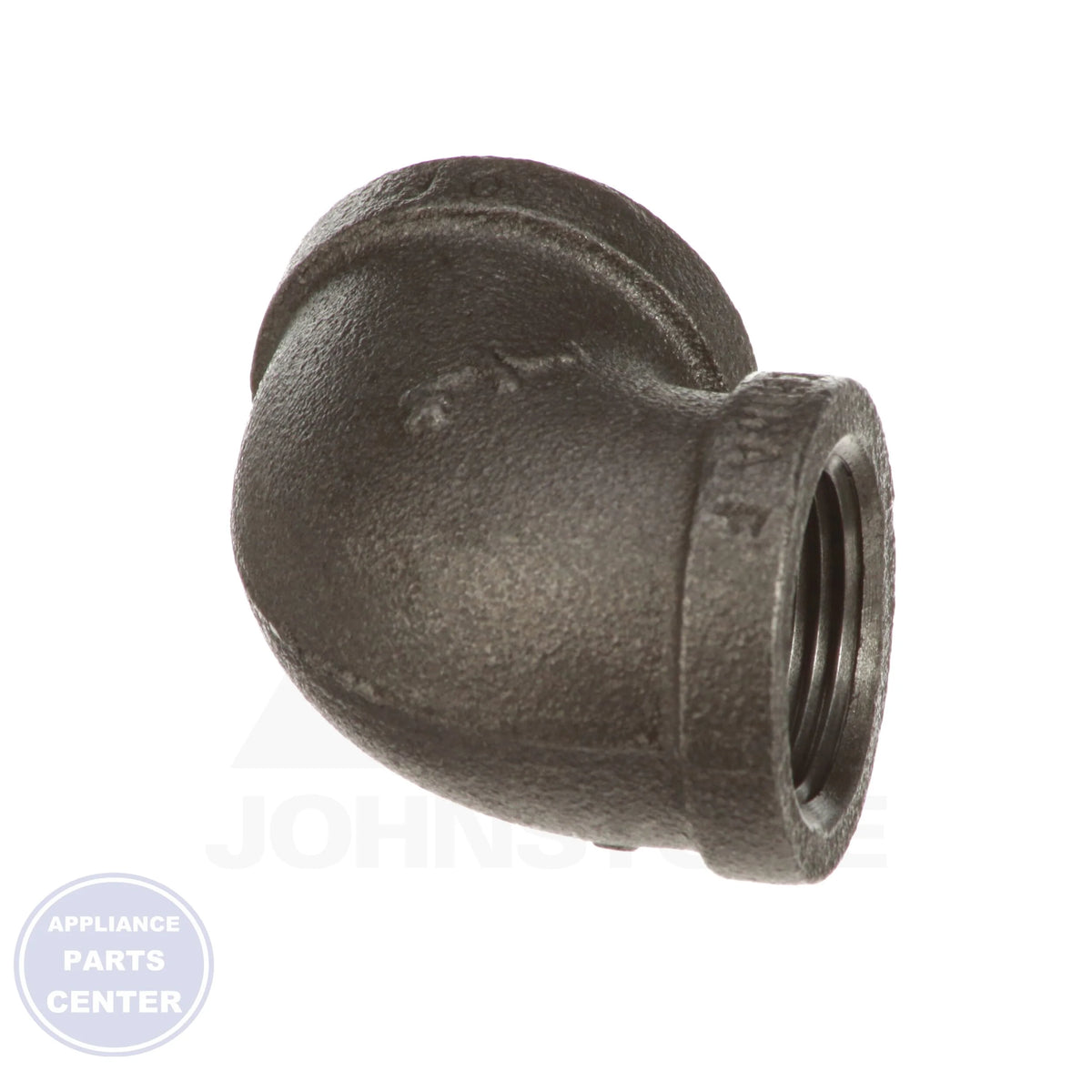 3/4" Black Iron 90 Degree Elbow 0810001008 - Side view with precise measurements