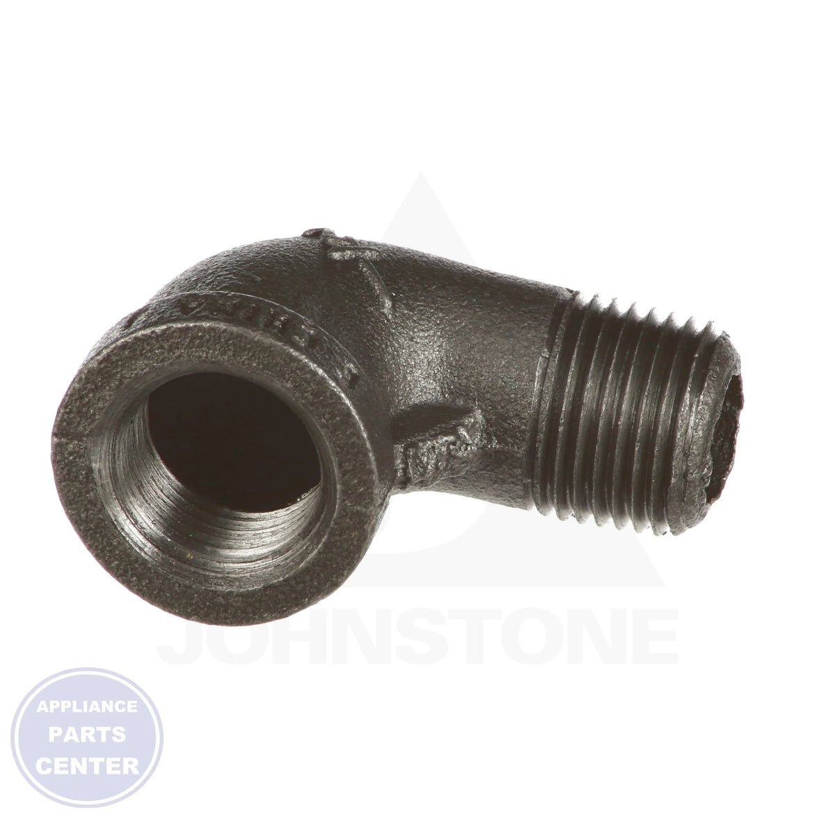 1/2" Black Iron 90 Degree Street Elbow 0810016212 - Side view with 1/2" specifications