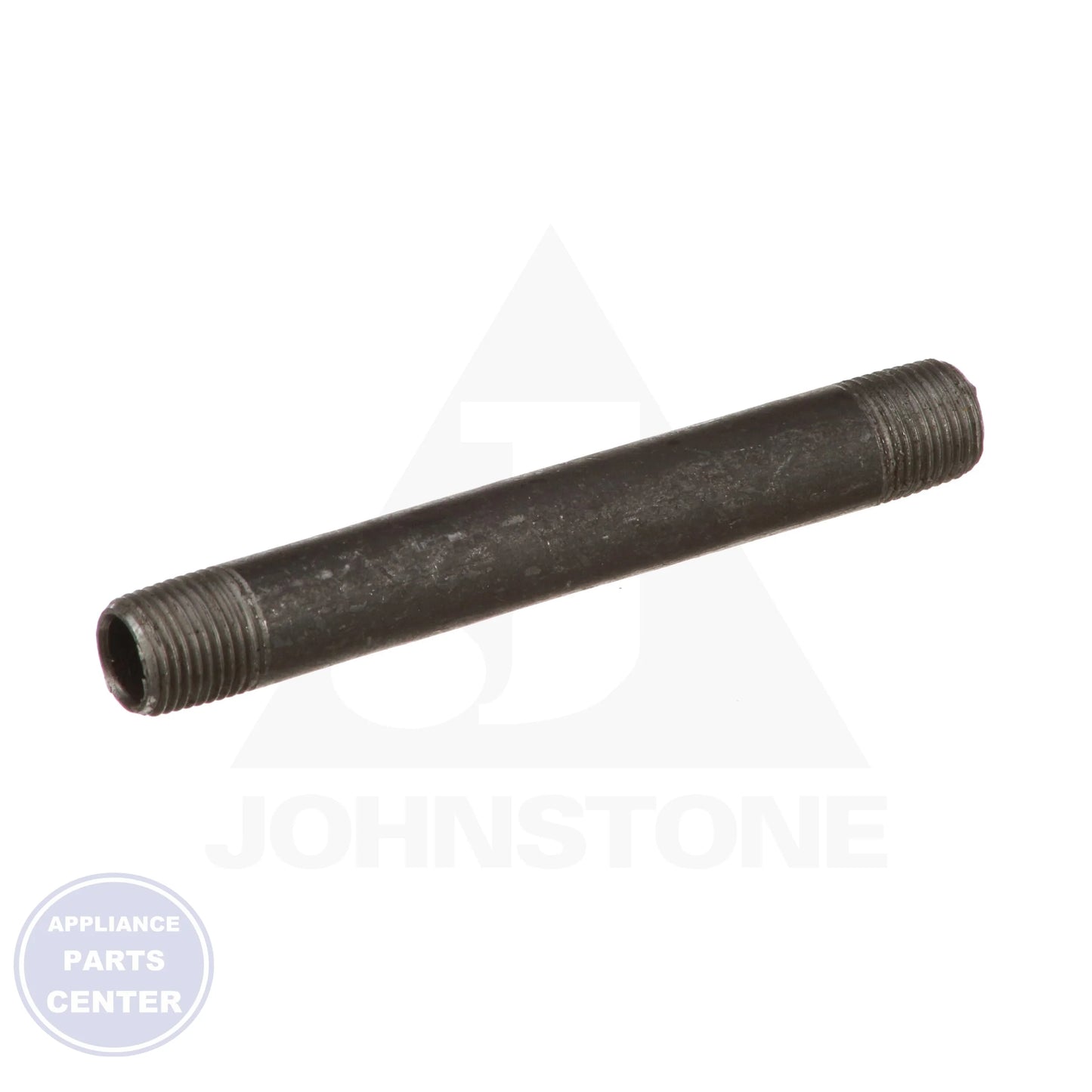 1/8" X 3" Black Iron Pipe Nipple 0830001202 - Side view with precise 1/8" x 3" measurements