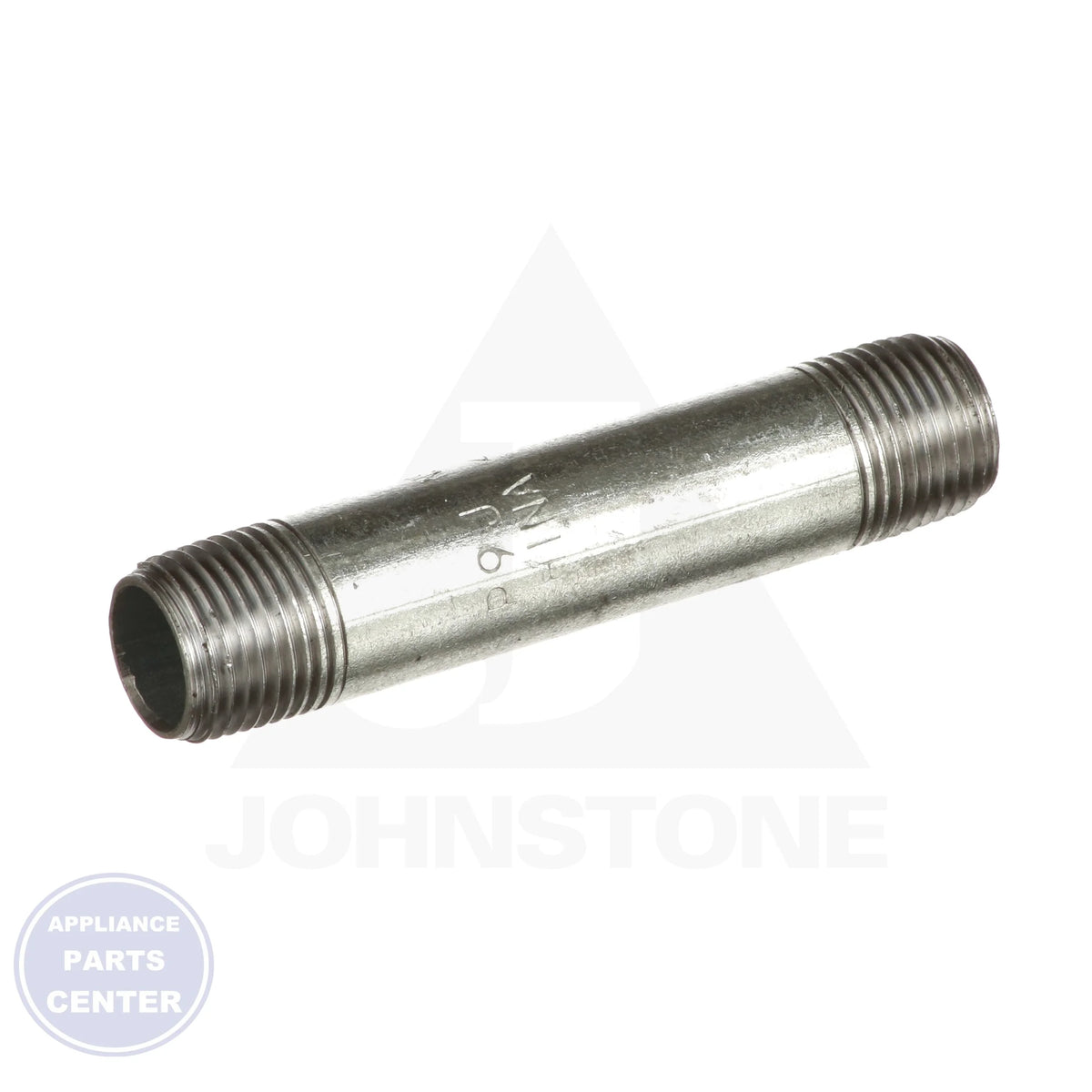 1/2" X 4" Galvanized Pipe Nipple 0831015607 - Side view with exact dimensions