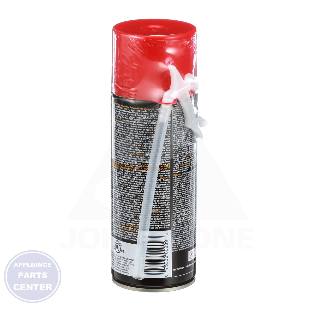 Foam & Fill Expanding Foam 0909 - Side view with 12 Oz. size specifications