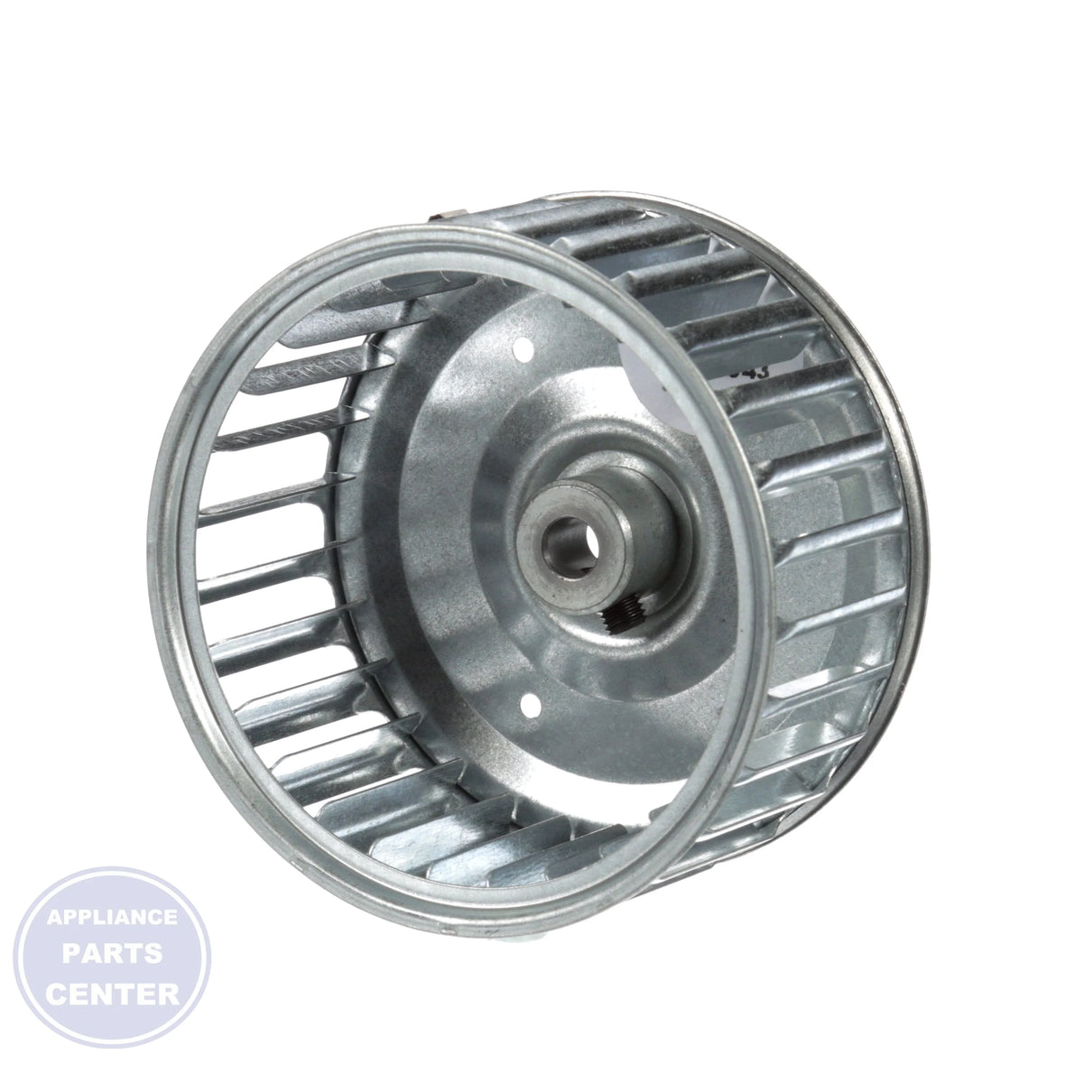 Single Inlet Blower Wheel 1-6043 - Detailed view of galvanized material construction