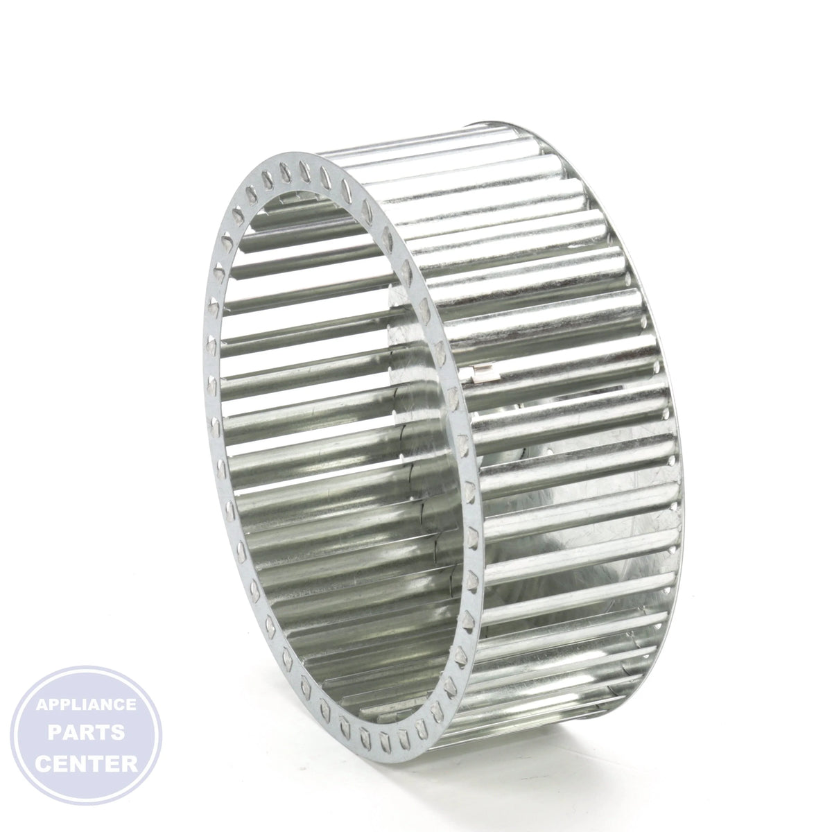Single Inlet Blower Wheel 1-6076 - Detailed view of galvanized material and 1/2" hub bore