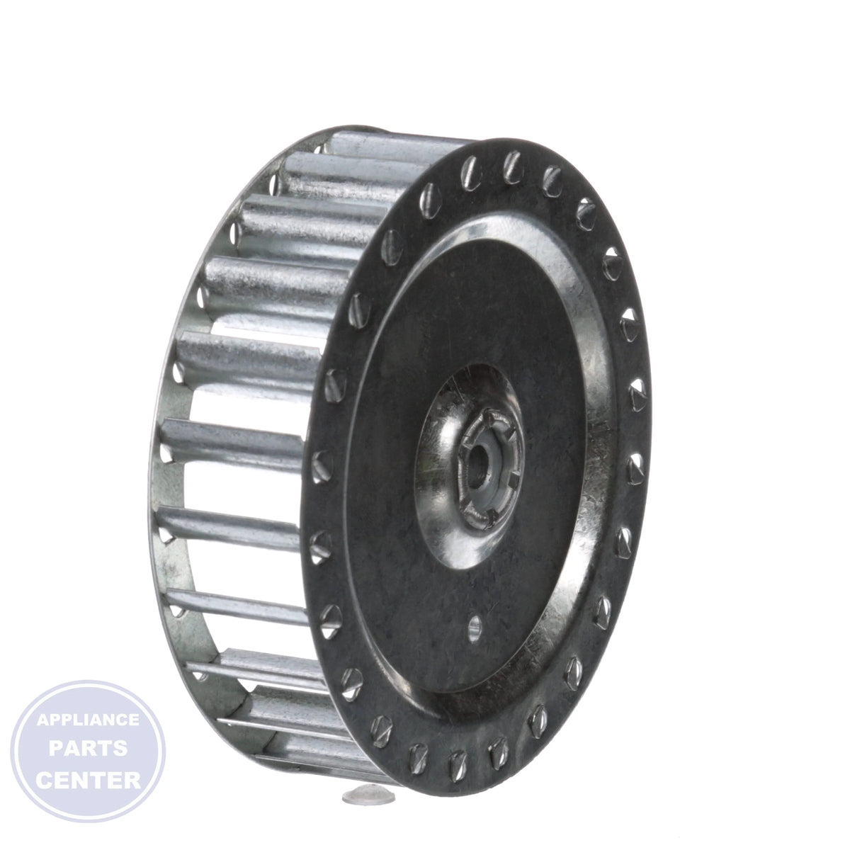 Single Inlet Blower Wheel 1-6113 - Side view with 3-13/16" diameter and 1" width.