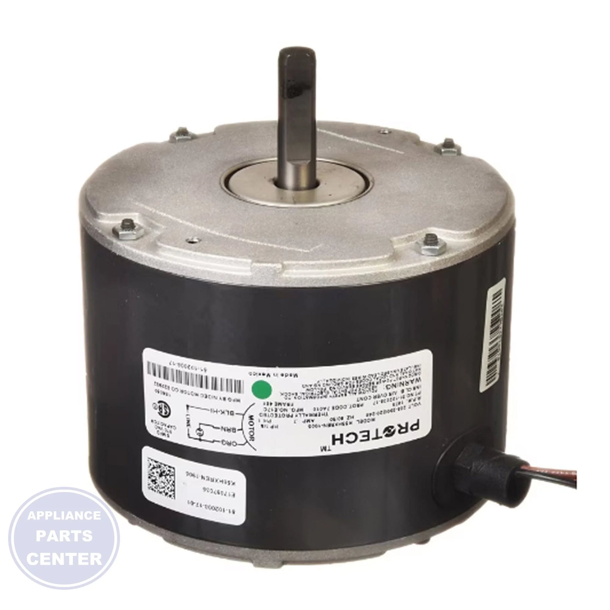 NEU 1/8HP 208-230V 1075RPM CONDMTR - Main view showing high-speed rotation for NEU models