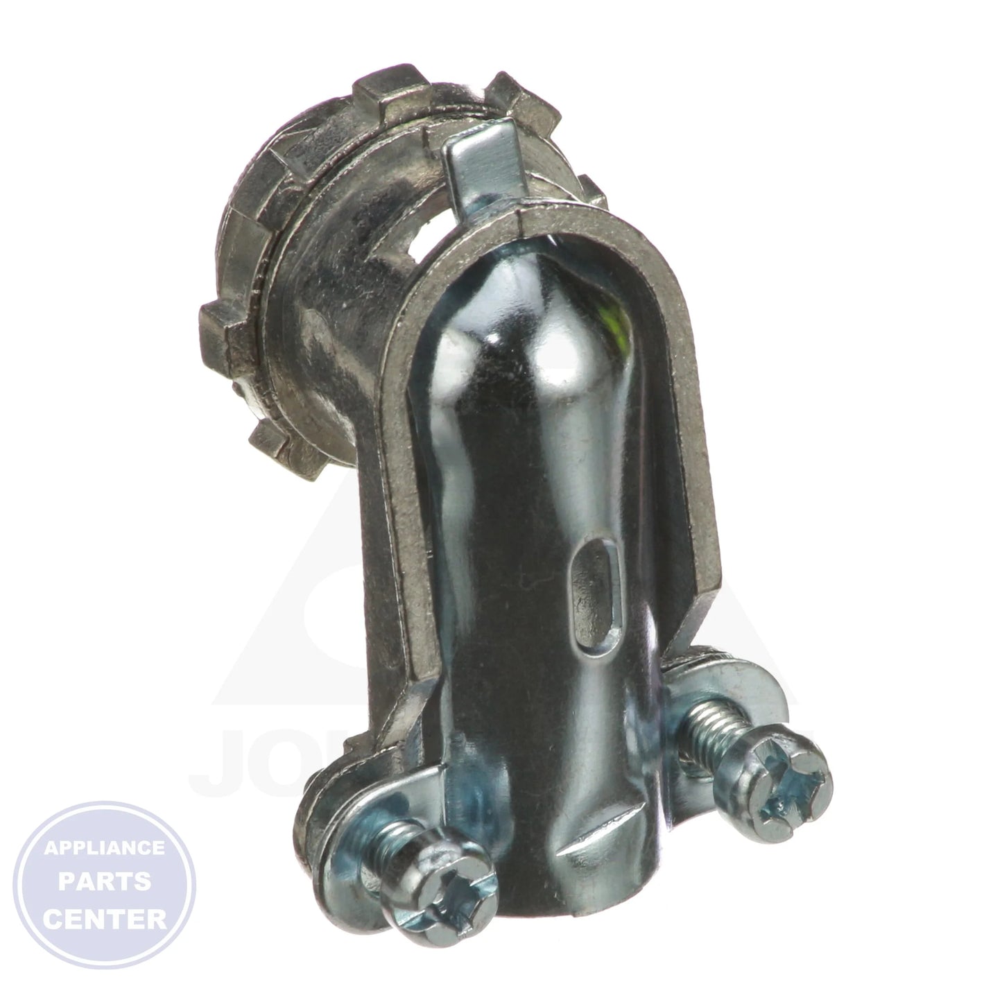 90° Connectors 100 - Side view with 3/8" size and 1/2" knockout size