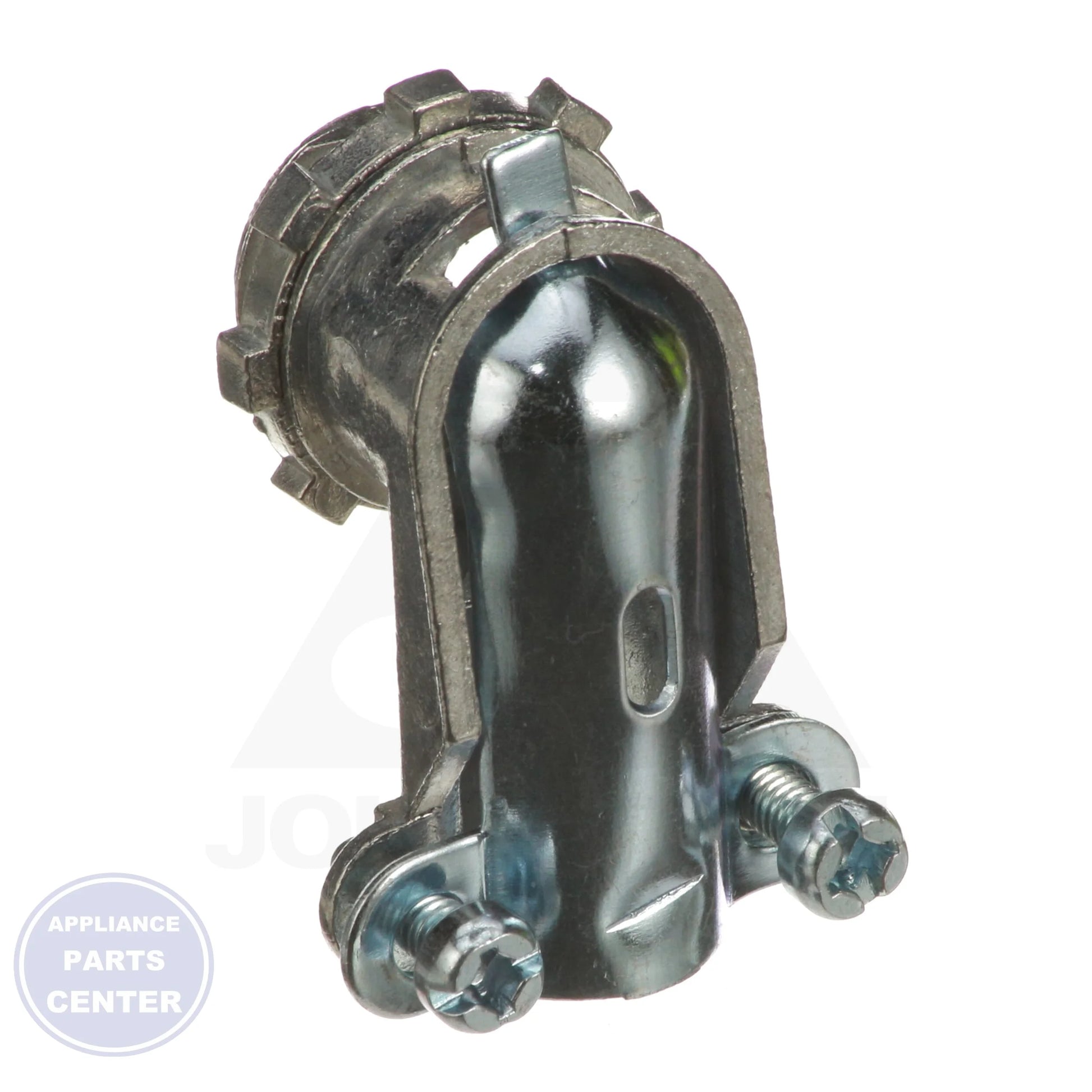 90° Connectors 100 - Side view with 3/8" size and 1/2" knockout size
