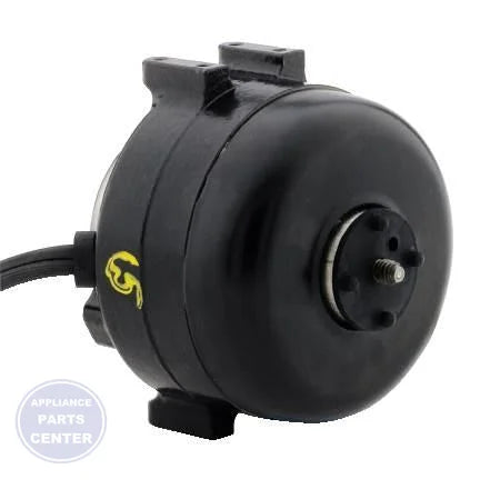 Morrill Unit Bearing Fan Motor 10009 - Main view showing double foot pad mounting for commercial refrigeration