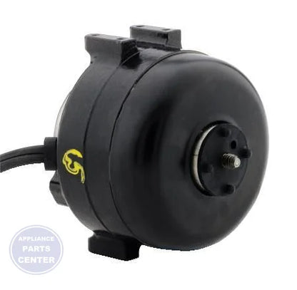 Morrill Unit Bearing Fan Motor 10009 - Main view showing double foot pad mounting for commercial refrigeration