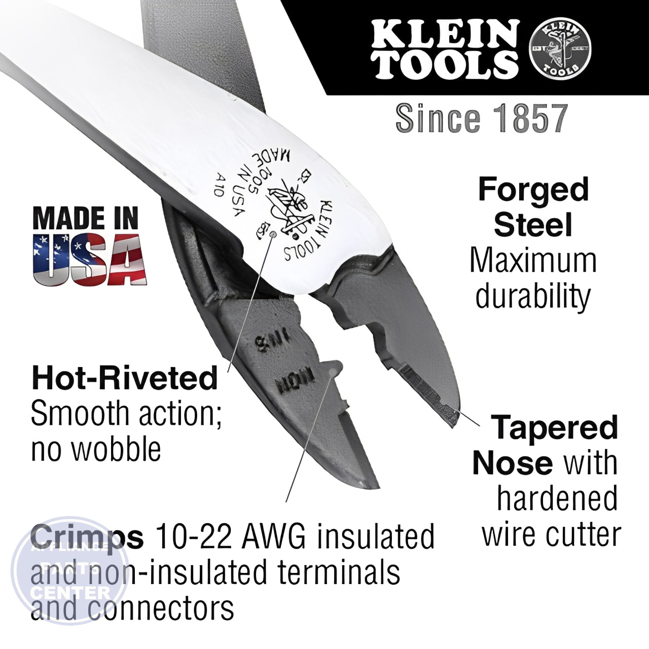 [Connector Crimping and Cutting Tool] 1005 - Side view with precise cutting blade