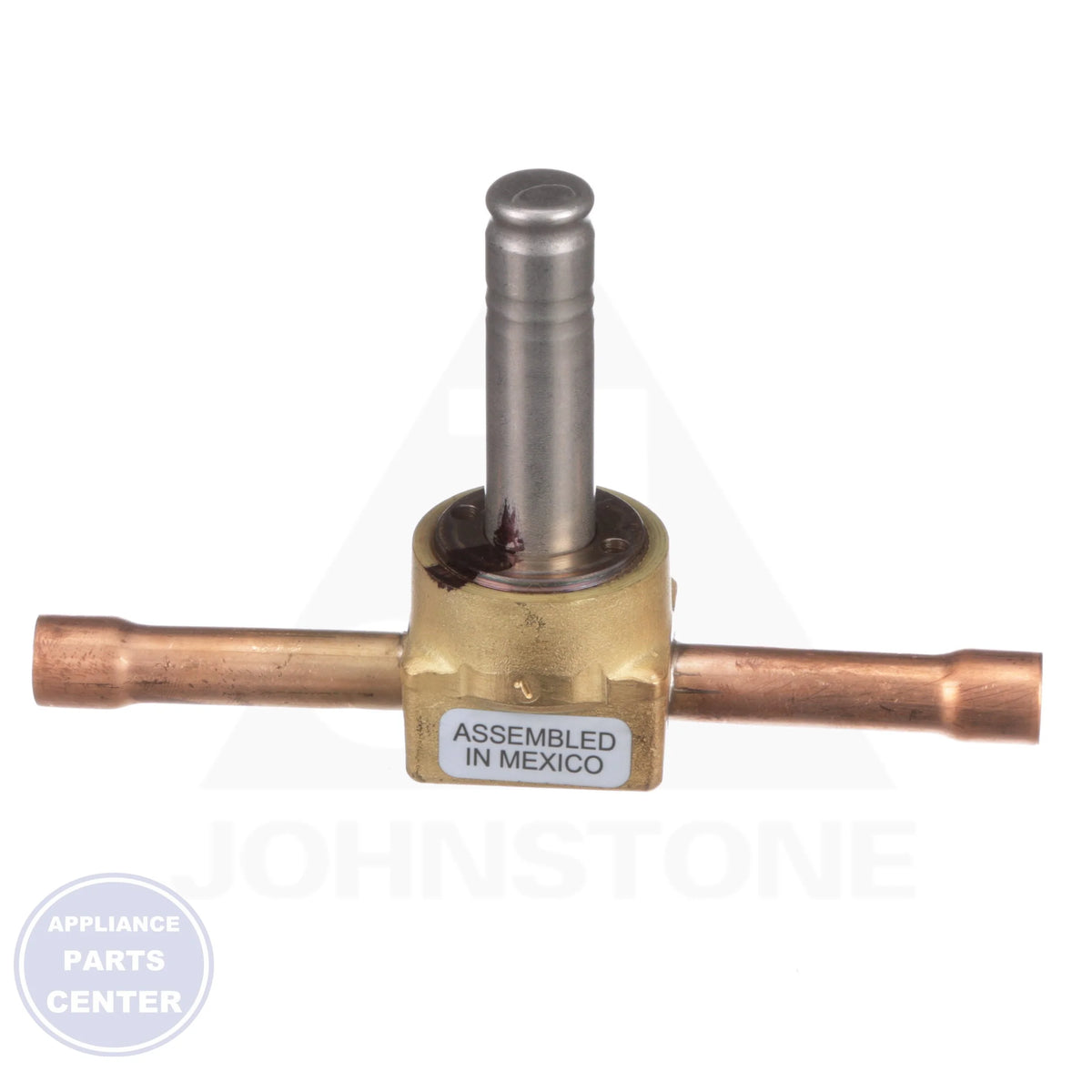Direct-Acting Solenoid Valve 100RB2S3 - Side view with 3/8" ODF specifications