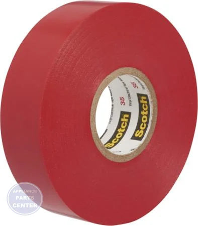 Red Colored Marking Tape 10224 - Main view showing durable PVC construction for industrial machines