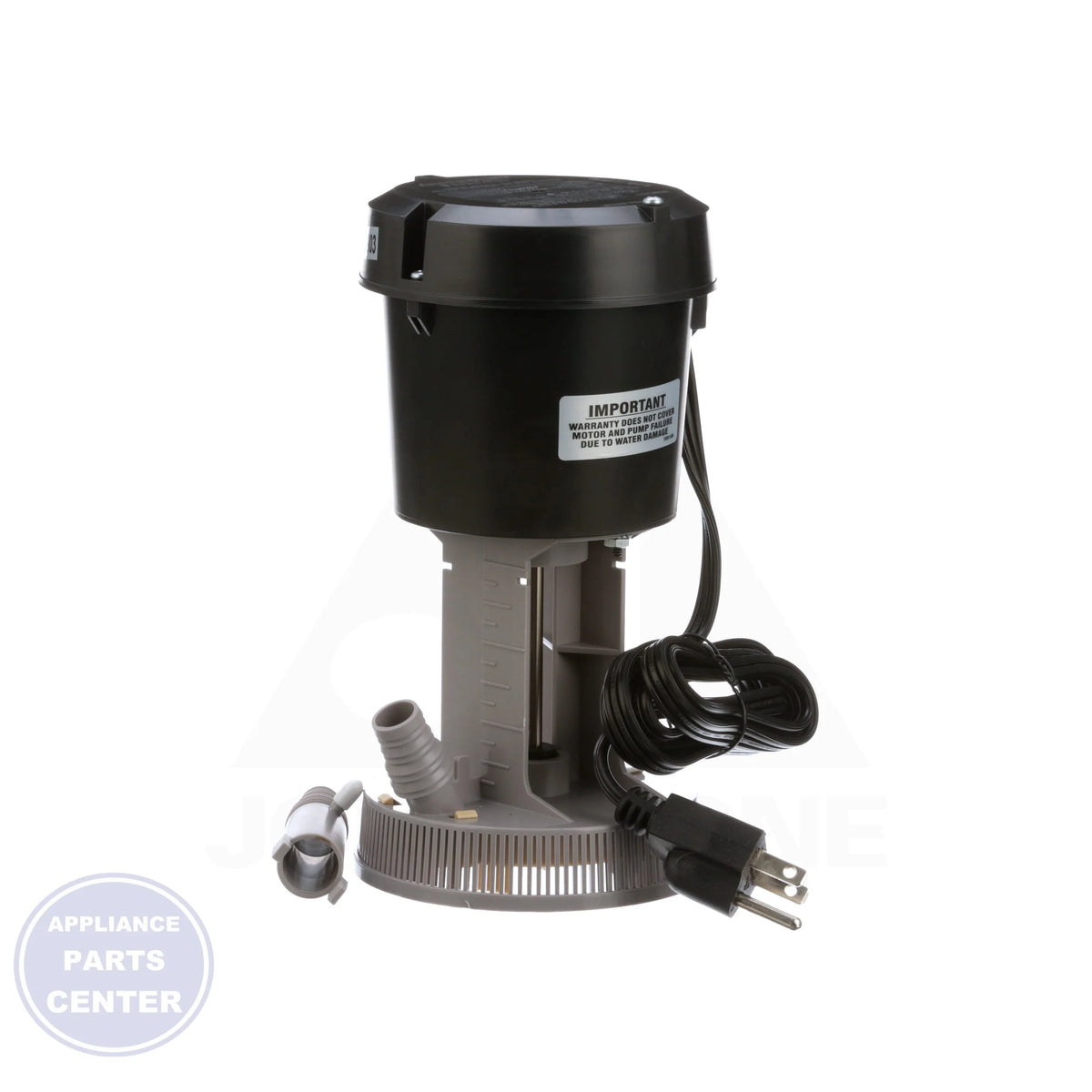 Contractor Series Evaporative Cooler Pump 1023 - Side view with specific measurements and specs