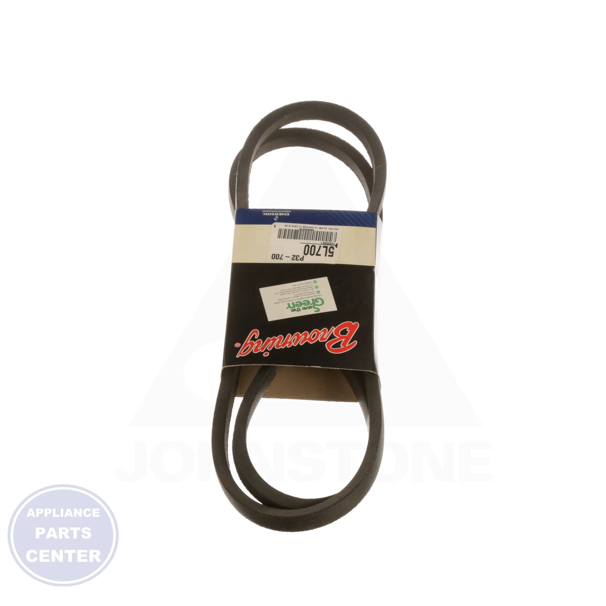 Browning FHP Belt 5L Series Wrapped Belt 1095561 - Side view with 70" length and 21/32" width specs