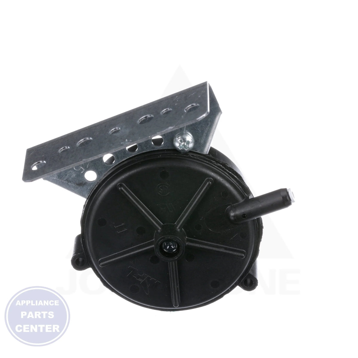 Pressure Switch 11112501S - Side view with 2.5 x 2.5 x 1 inches dimensions