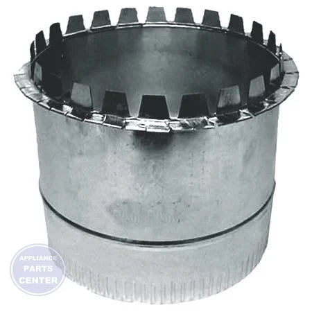 [Brand] Sheet Metal Long Collar w/Crimp 11509 - Main view showing unique crimp design for improved airflow on [Specific Models]