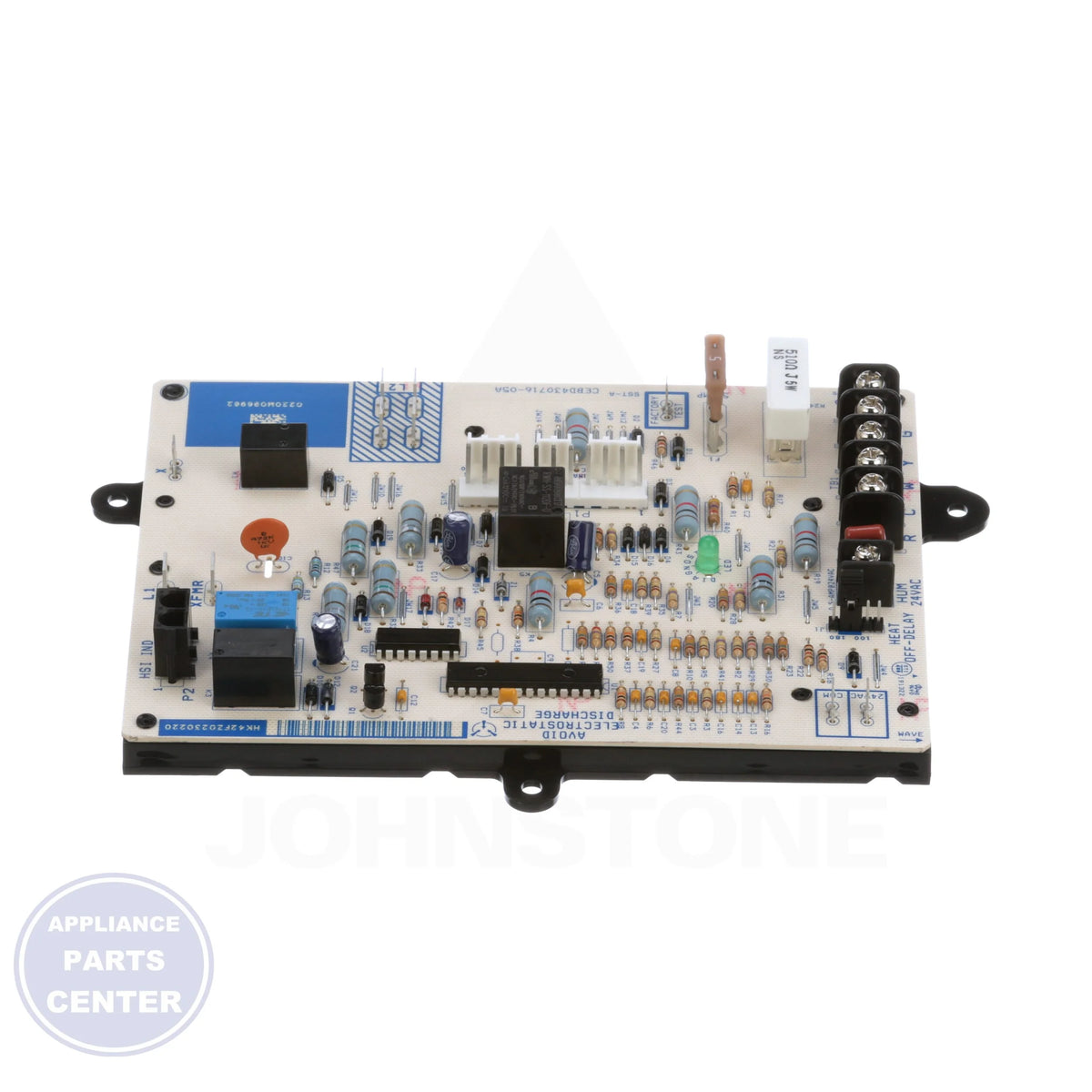 BOARD CONTROL MODULE 1173838 - Side view with precise measurements