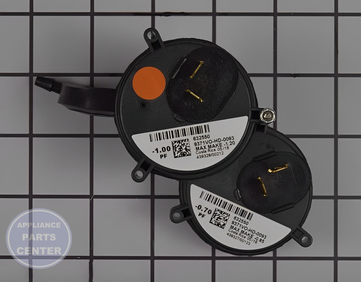 LENNOX 0.65" WC SPST PRESSURE SWITCH 11U64 - Installation in NEU Furnace showing key mounting points