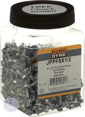 [Brand] Pro Point Sheet Metal Screws 12001 - Main view showing precision drill point for metalworking projects