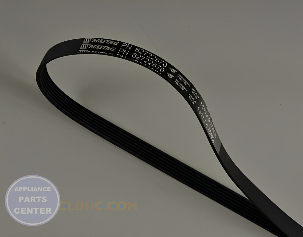 WHIRLPOOL WASHER DRIVE BELT & ISOLATOR KIT 12001788 - Detailed view of the high-quality belt material