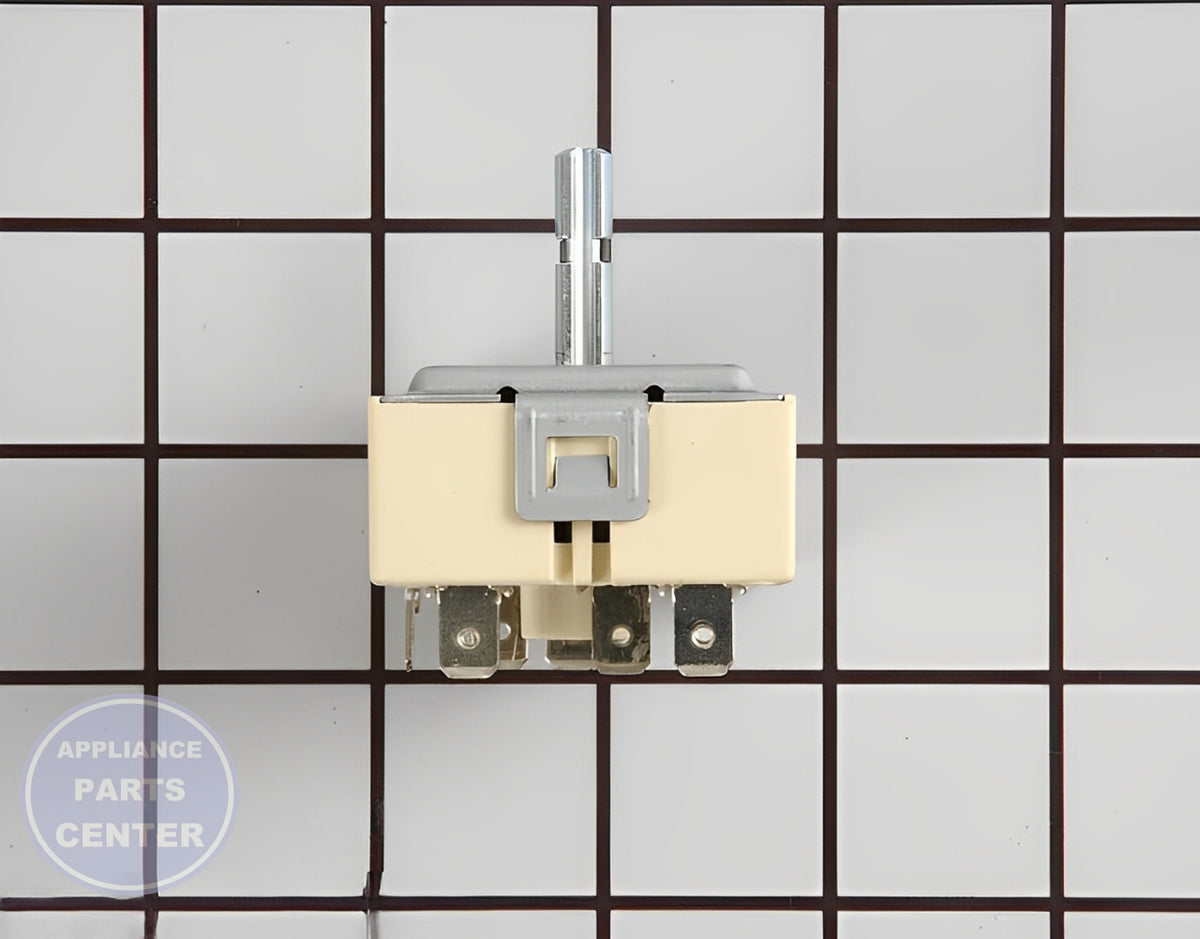 WHIRLPOOL RANGE OVEN COOKTOP DUAL INFINITE BURNER SWITCH KIT 12002125 - Installation in specific model showcasing mounting points