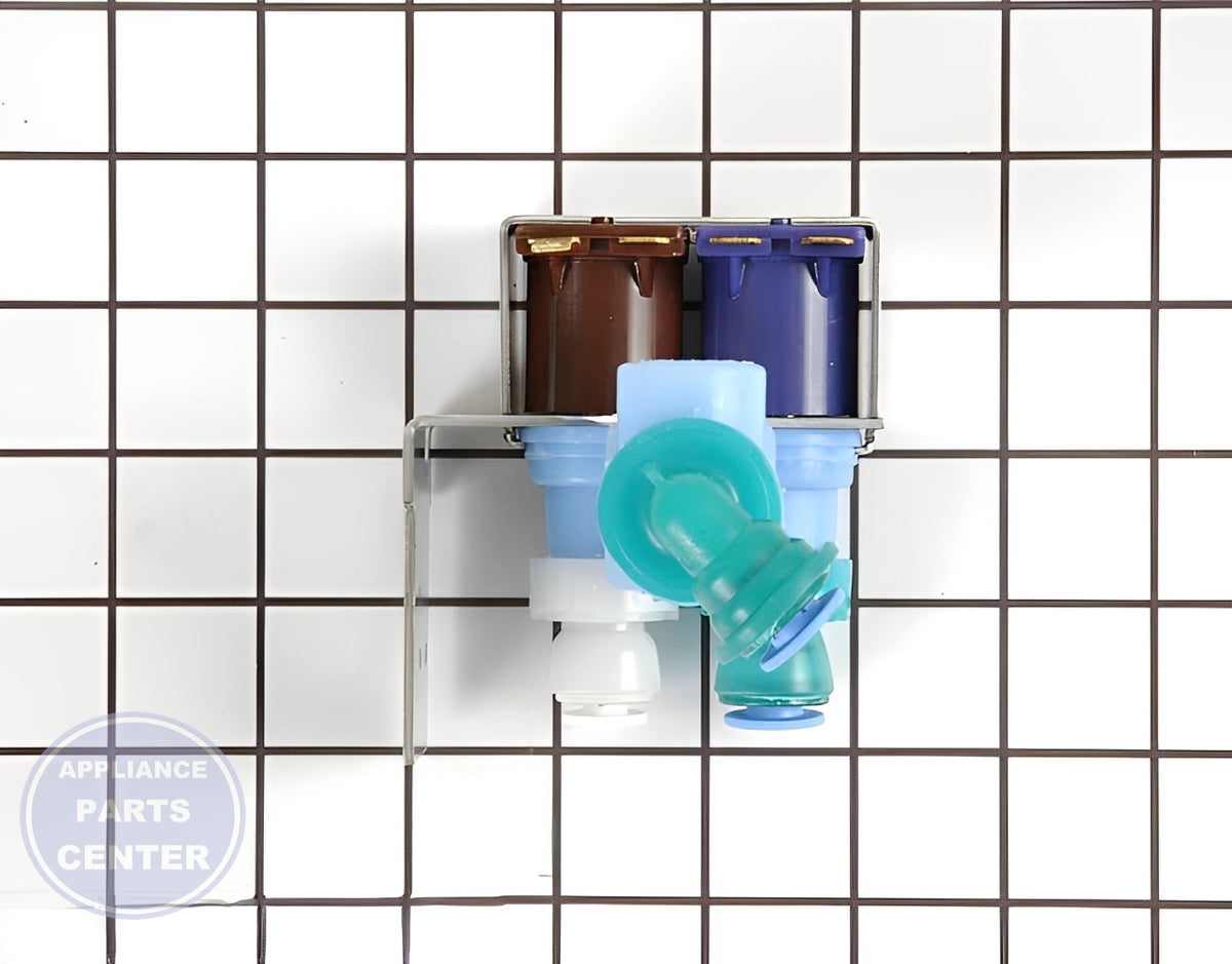 WHIRLPOOL REFRIGERATOR KIT WATER VALVE 12002193 - Installation in WPL Refrigerator showing mounting points