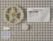 WHIRLPOOL WASHER PULLEY AND THRUST BEARING KIT 12002213 - Main view showing durable pulley for WHIRLPOOL models