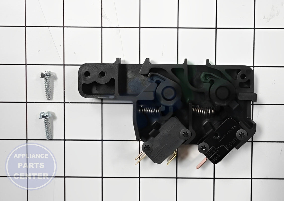 AMANA INTERLOCK SWITCH KIT 12002636 - Installation in specific model showing mounting points