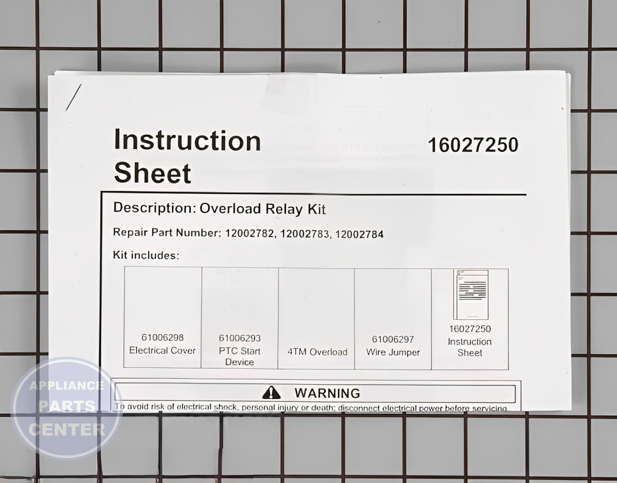 KIT,OVERLOAD / RELAY 12002782 - Detailed view of reliable compressor support