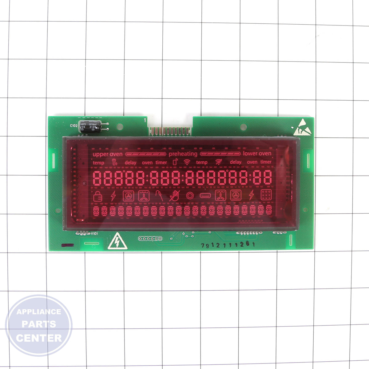 DISPLAY MODULE 12029207 - Side view with precise specifications
