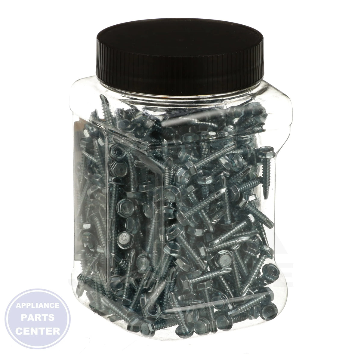 Pro Point Sheet Metal Screws 12132 - Side view with 5/16" hex head and 10 x 1" screw size