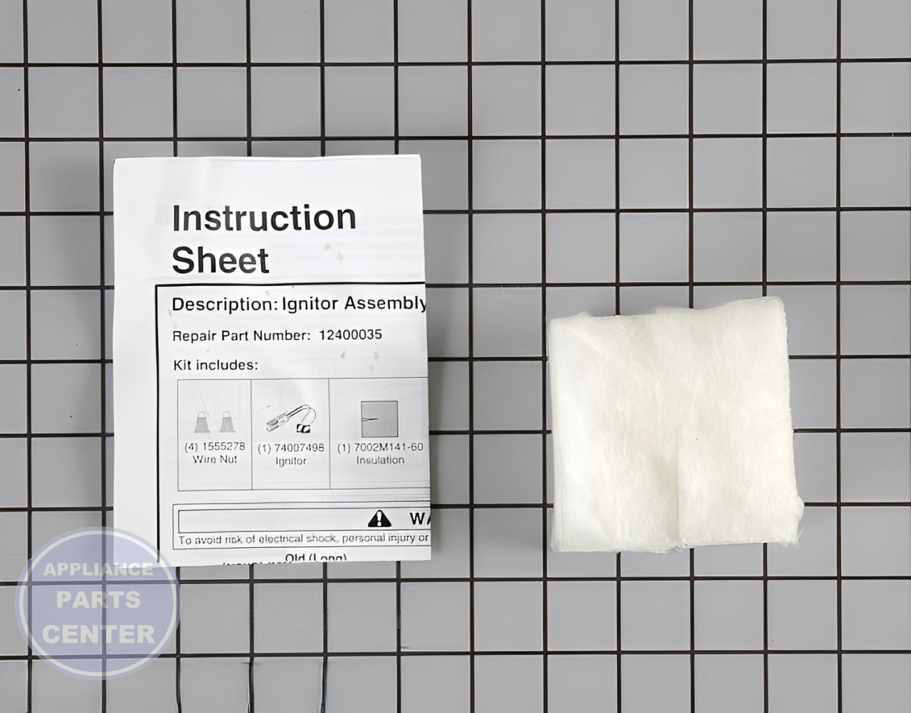 WHIRLPOOL OVEN FLAT STYLE IGNITER KIT 12400035 - Detailed view of reliable ignition performance