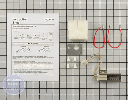 WHIRLPOOL OVEN FLAT STYLE IGNITER KIT 12400035 - Main view showing easy installation for WPL models