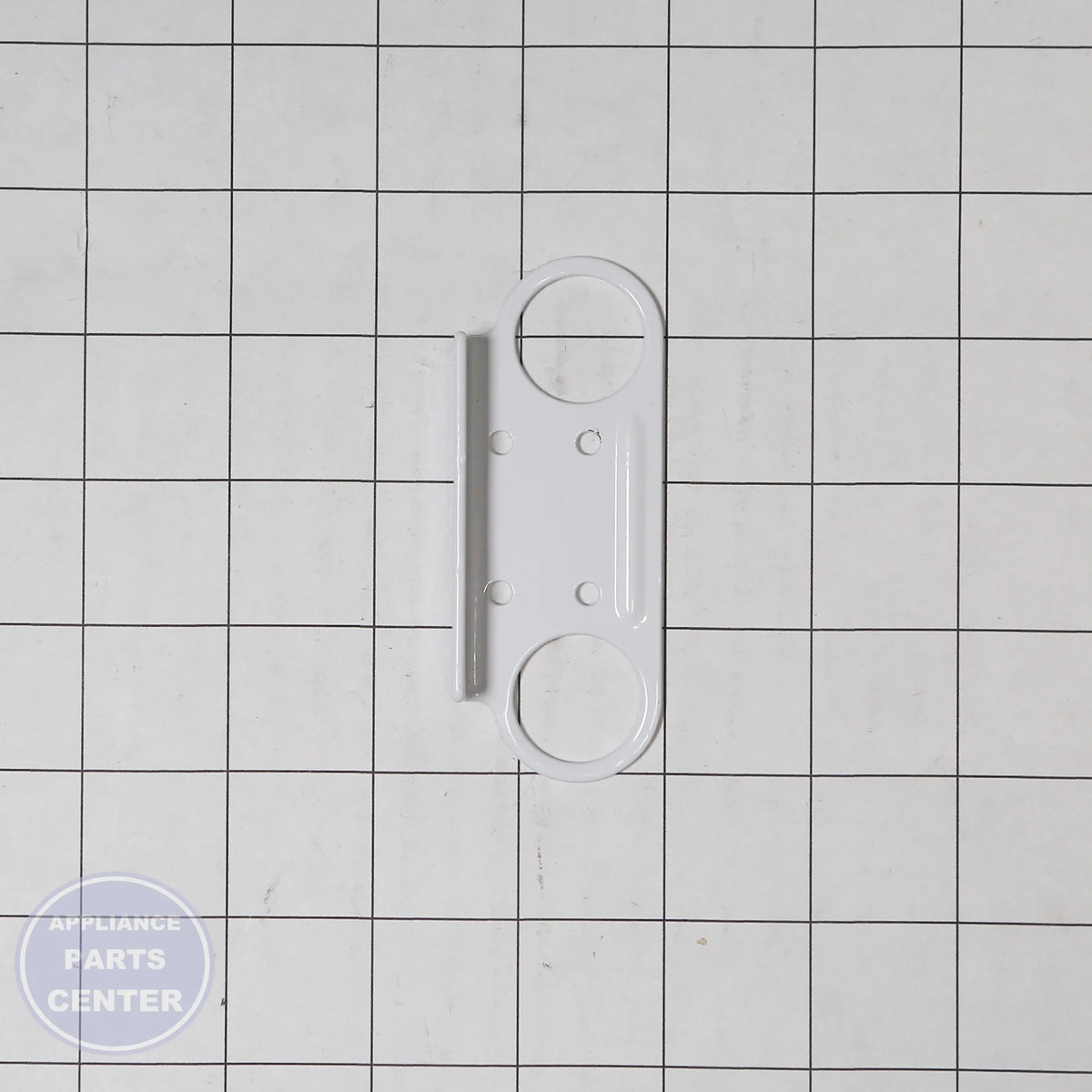 STOP-DOOR (STAKE$ PIN) 12968202W - Side view with precise measurements and specs