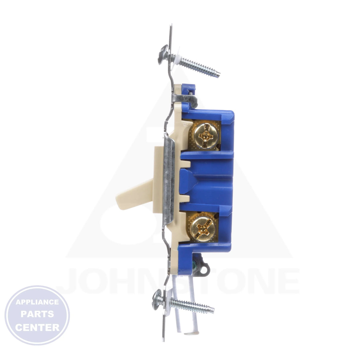 General Use AC Switch 1301-7V - Detailed view of side wire terminal screws