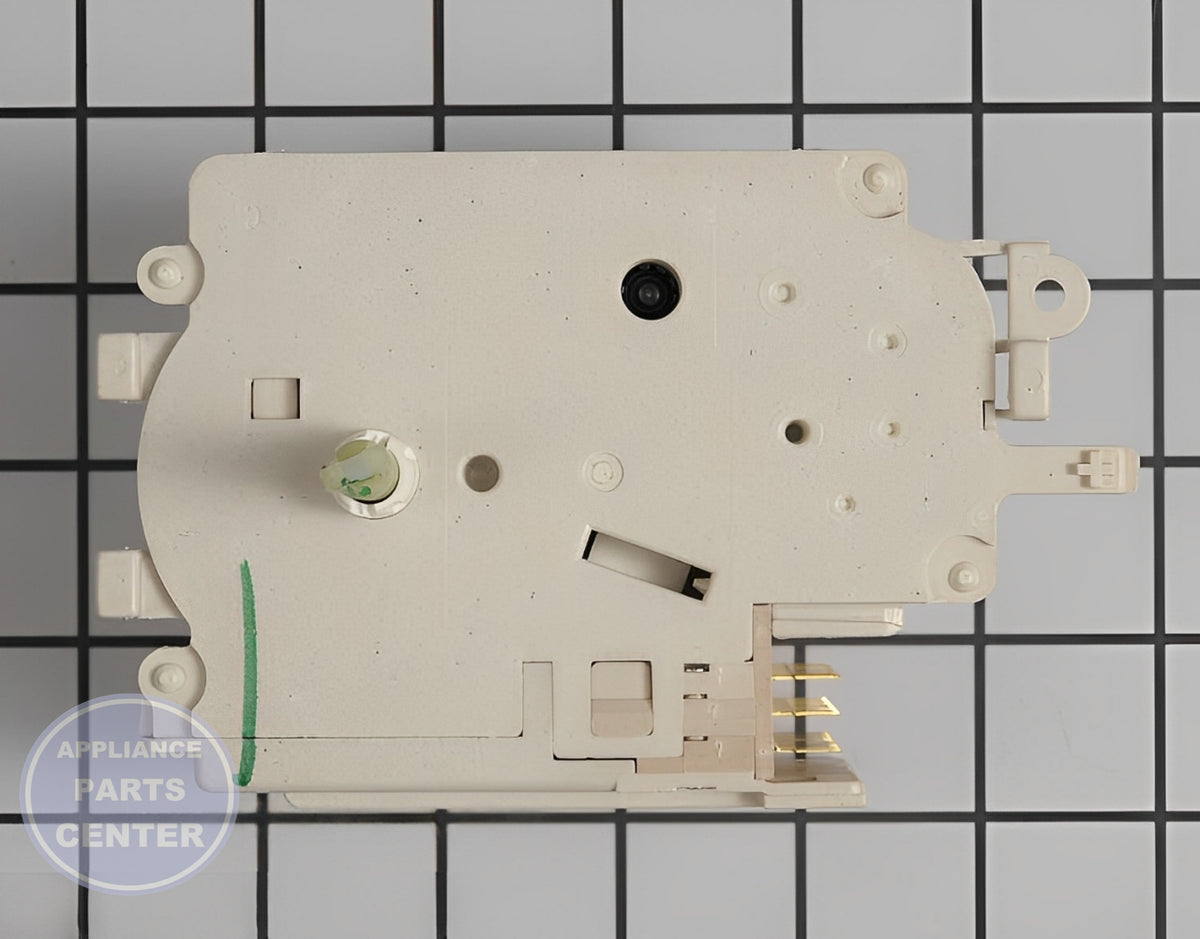 FRIGIDAIRE CONTROL TIMER 131758600 - Side view with circuit board measurements