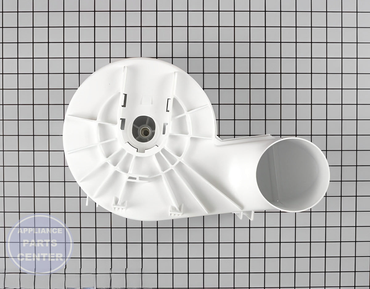FRIGIDAIRE DRYER BLOWER WHEEL AND HOUSING ASSEMBLY 131775600 - Detailed view of high-quality fan blade assembly