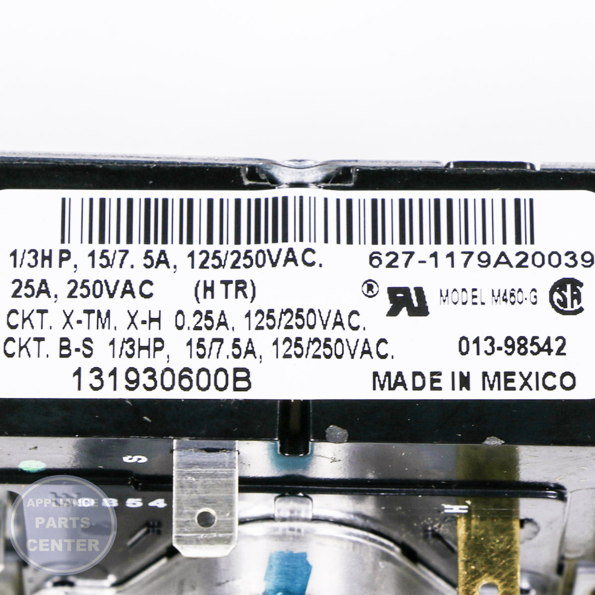 WCI TIMER 131930600 - Installation in specific model showing key mounting points