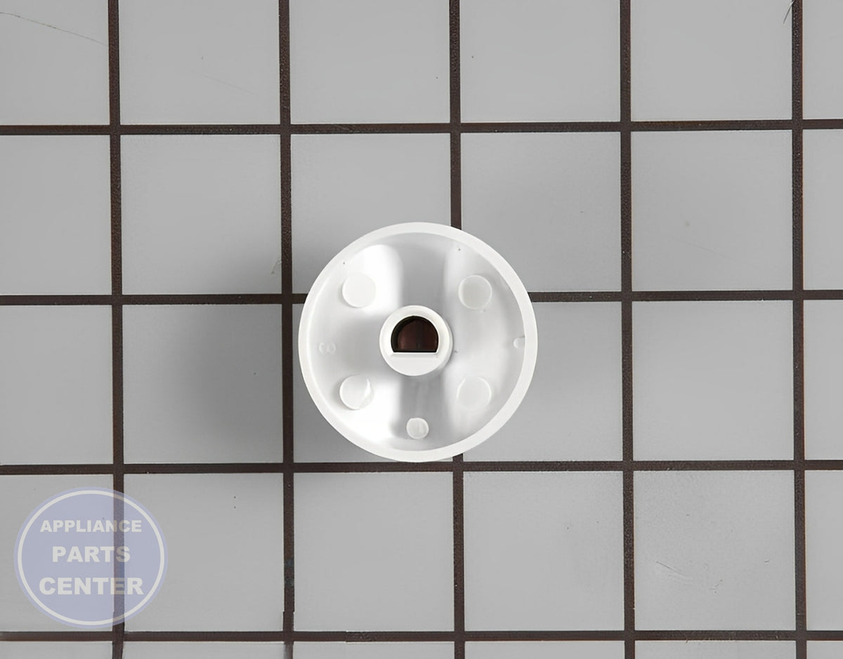 FRIGIDAIRE DRYER WHITE CONTROL KNOB 131965300 - Side view with precise measurements