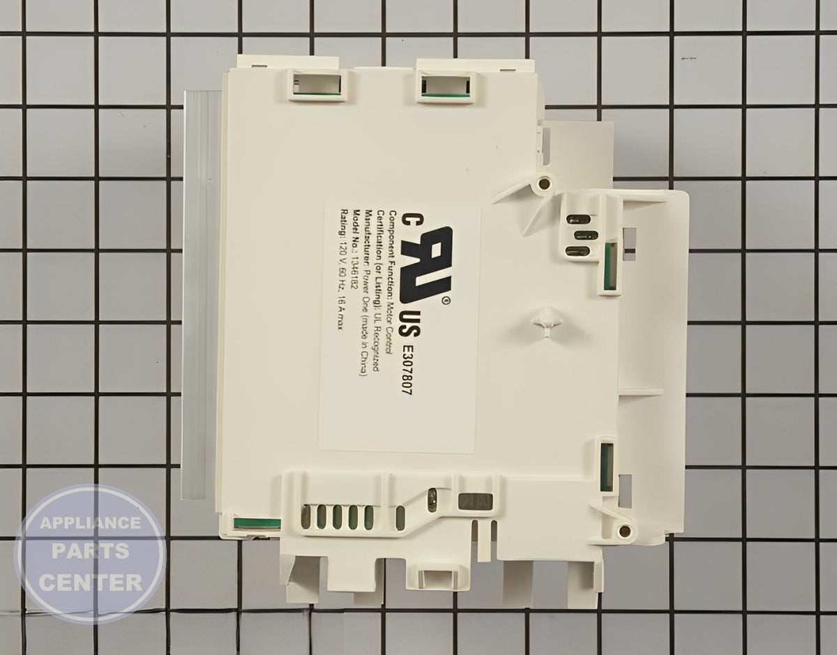 FRIGIDAIRE WASHER CONTROL BOARD 134618213 - Side view with precise specifications