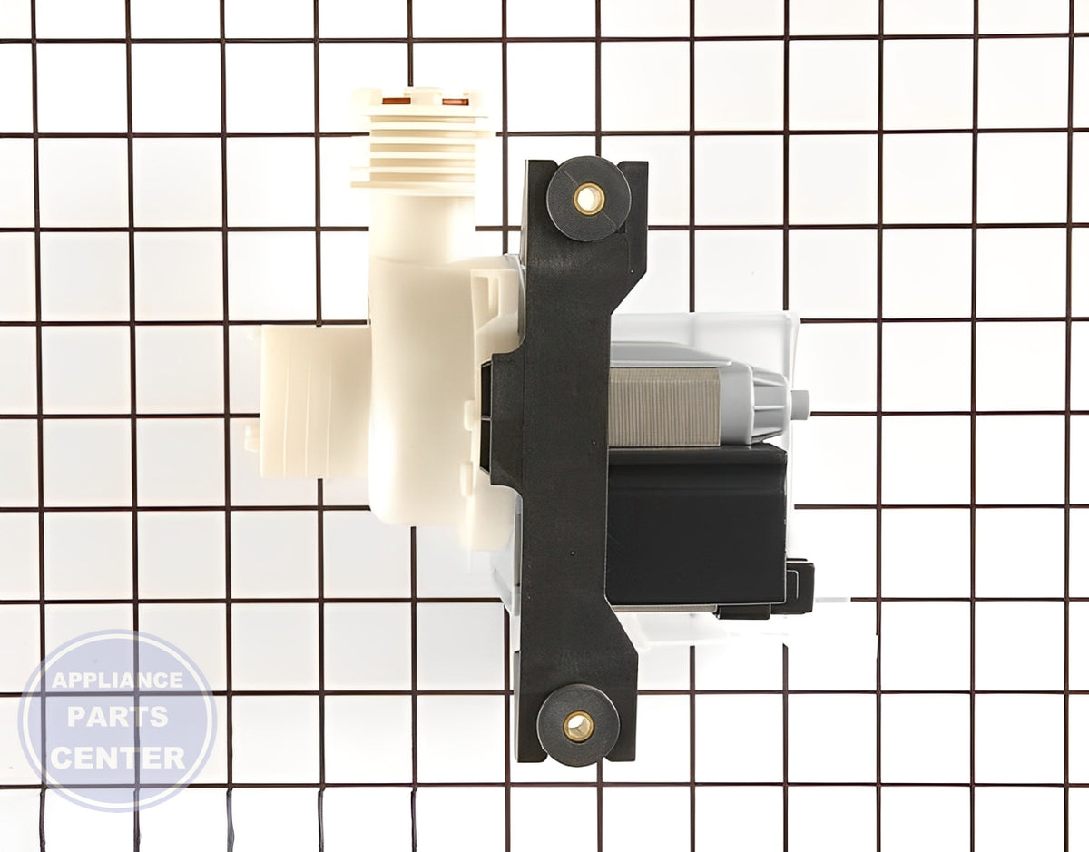 FRIGIDAIRE ASSEMBLY WATER DRAIN PUMP AND MOTOR 137108000 - Main view showing efficient water drainage for WCI models