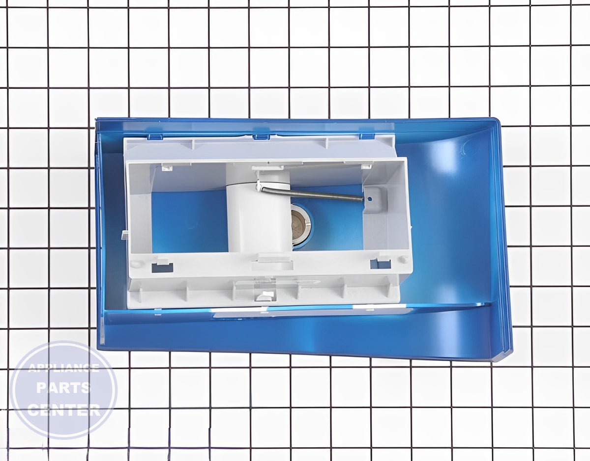 FRIGIDAIRE DISPENSER DRAWER ASSEMBLY 137440407 - Installation in WCI Washing Machine showing key mounting points
