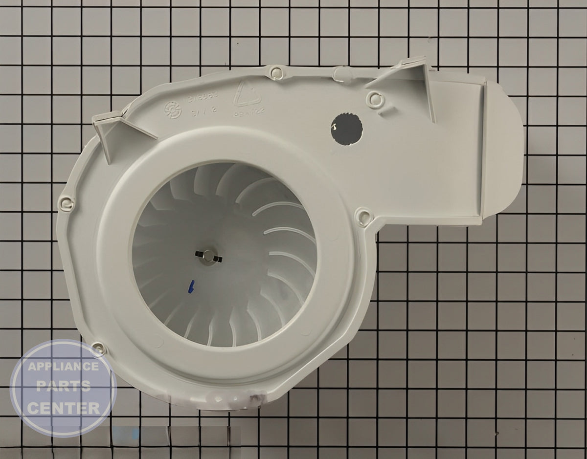 FRIGIDAIRE DRYER BLOWER WHEEL AND HOUSING 137551110 - Side view with high-speed operation specs