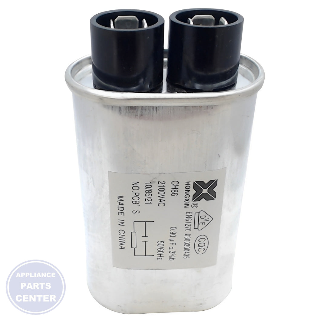 CAPACITOR, H.V. 13QBP21090 - Side view with voltage capacity details